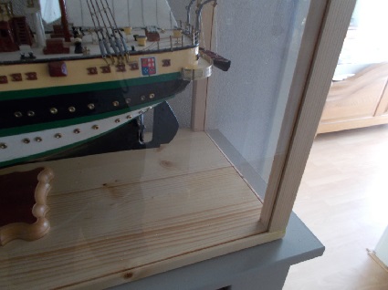 frame vitrine voor tall ship, motorboot, zeilboot.